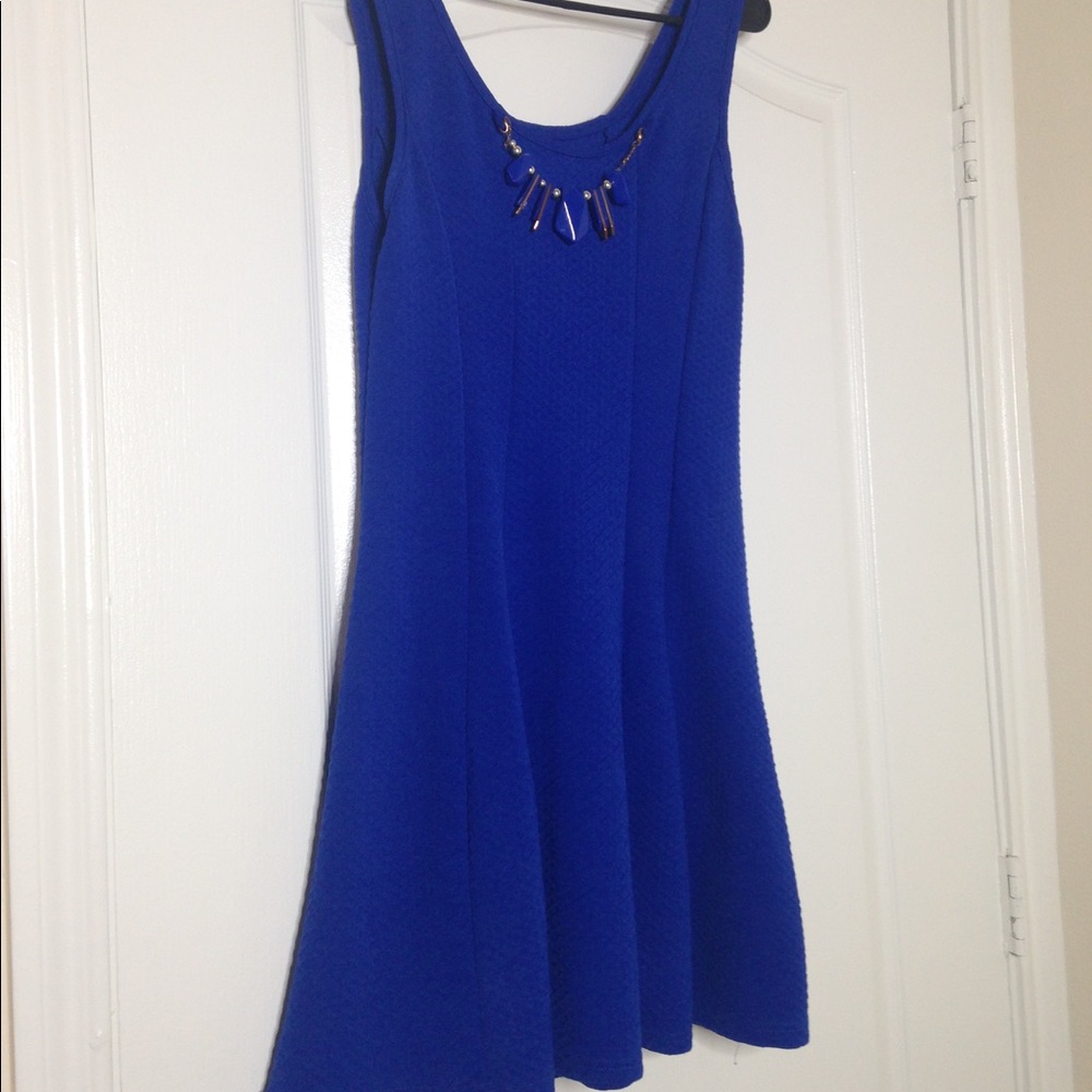Blue mini dress